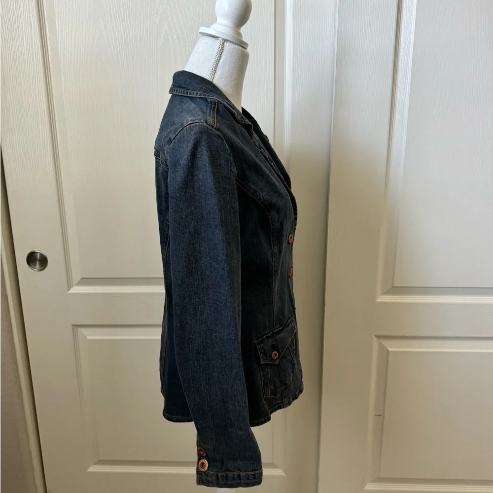 Levi's Strauss Classic Blue Denim Blazer Classic Tailored Fit - Picture 2 of 6